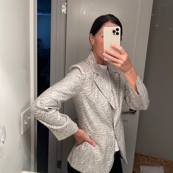 Level 99 one button zebra print blazer jacket size medium - Picture 6 of 6